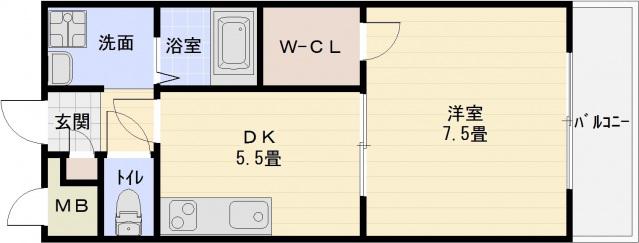 アンプルールフェールREALIFE(1DK/3階)の間取り写真