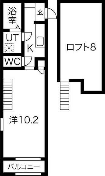IN STYLE SHIBATA(1K/2階)の間取り写真