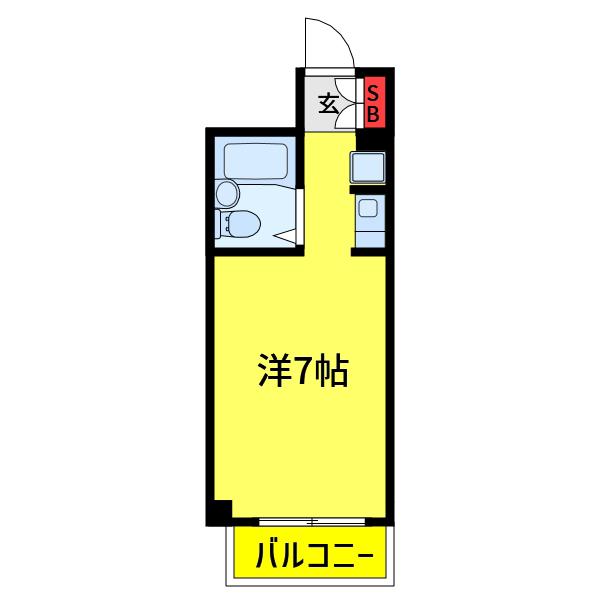 藤和シティースクエア(ワンルーム/5階)の間取り写真
