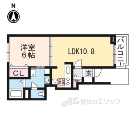 ラシュールコートⅡ(1LDK/1階)の間取り写真