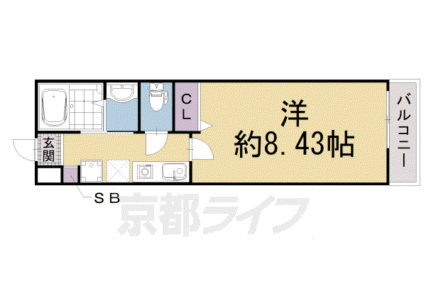 LAFITEOMIYA(1K/2階)の間取り写真
