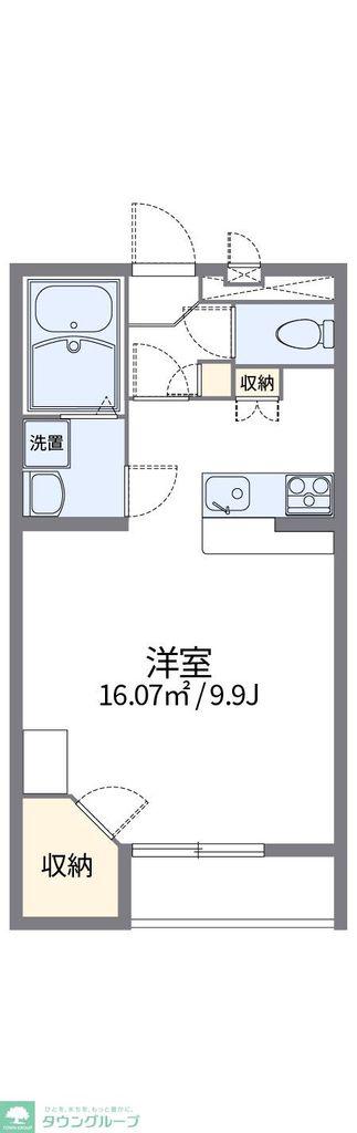 レオパレス成田(1K/1階)の間取り写真