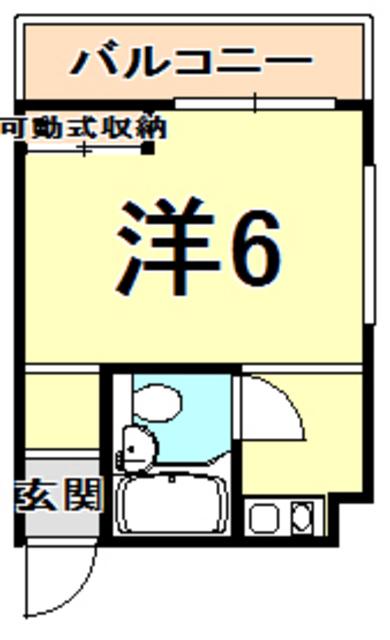 丸橋ハイム(ワンルーム/2階)の間取り写真