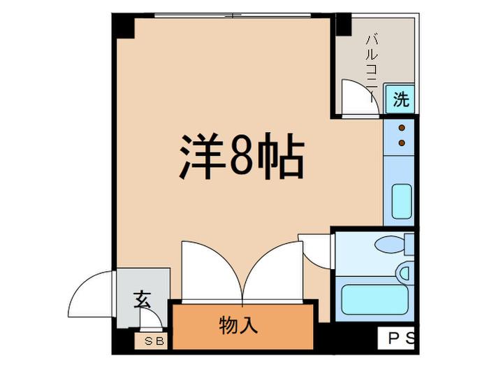 メゾンサカモト(ワンルーム/2階)の間取り写真