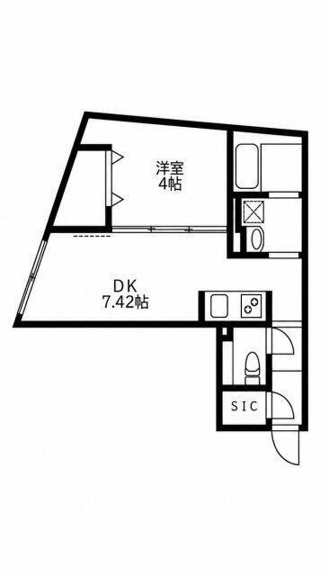 ユーレジデンス武蔵小山ム(1DK/3階)の間取り写真