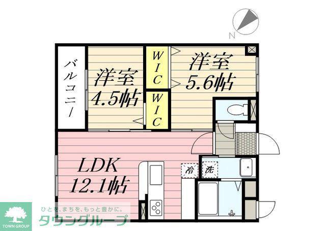 LUXCAS大橋(2LDK/3階)の間取り写真
