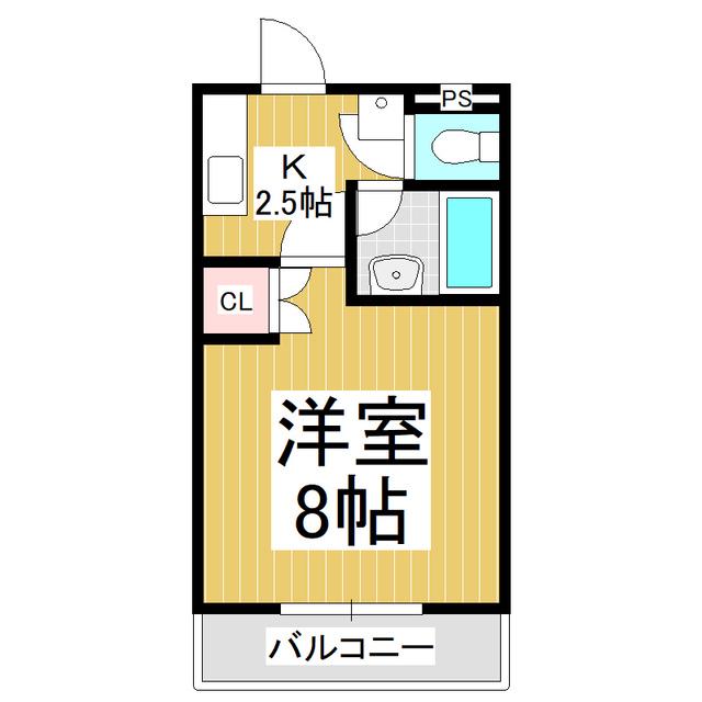 ウィロー村田屋(1K/3階)の間取り写真
