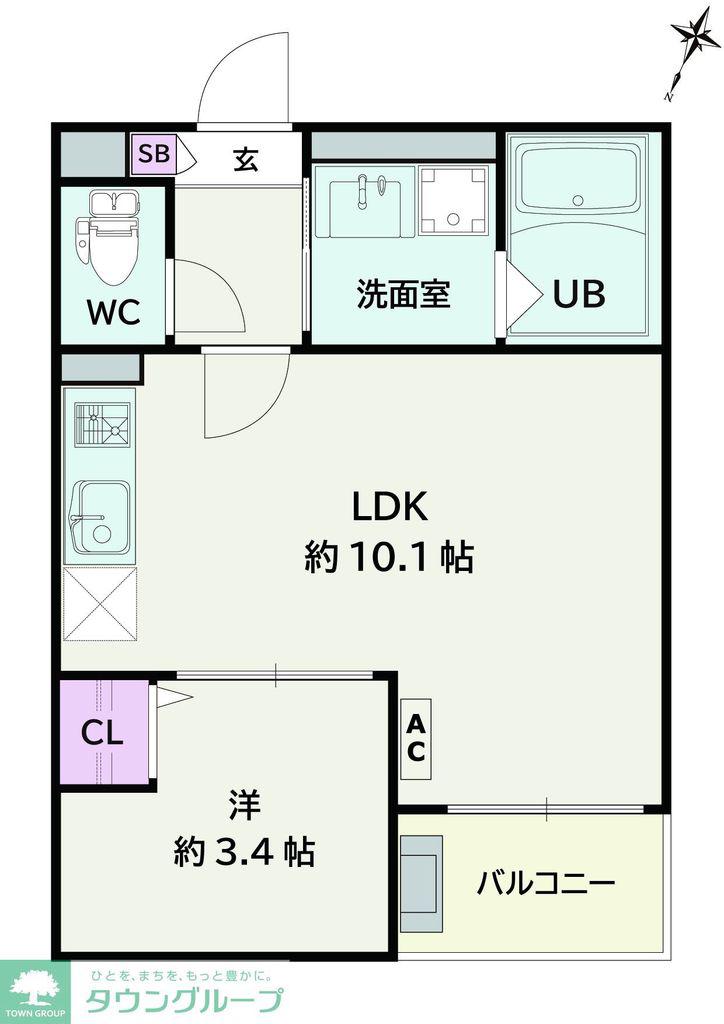 JACK MATOBAVI(1LDK/2階)の間取り写真