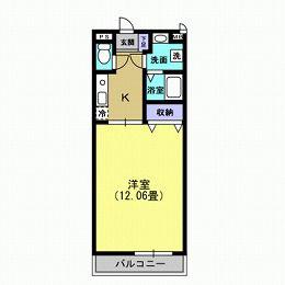 LM.FACTORY(1K/1階)の間取り写真