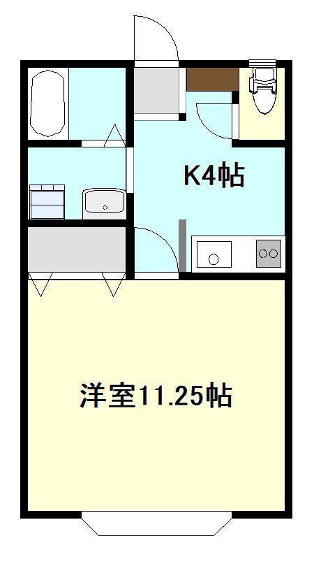 コーポアンナ(1K/2階)の間取り写真