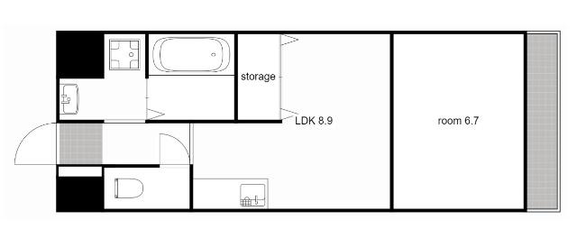 センチュリーパーク六番町(1LDK/3階)の間取り写真