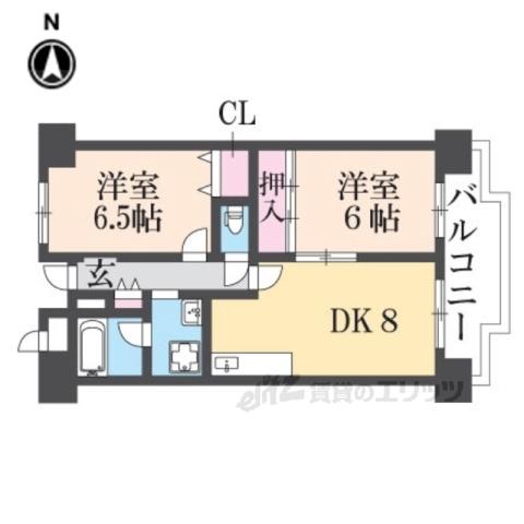 友井グレイス(2LDK/2階)の間取り写真