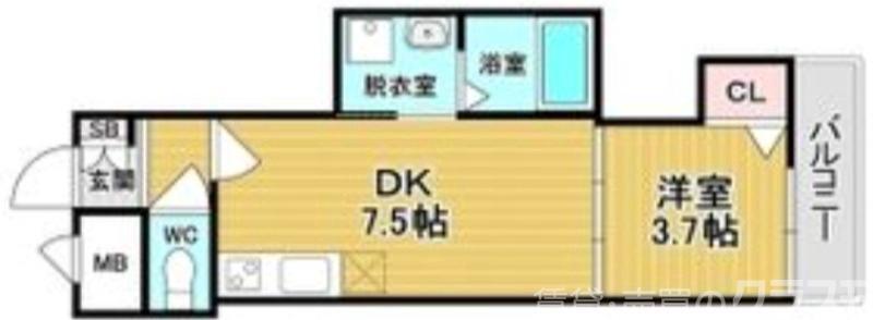 F ASECIA PUR 湊(1DK/1階)の間取り写真