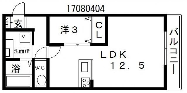 ブリーレ(1LDK/3階)の間取り写真