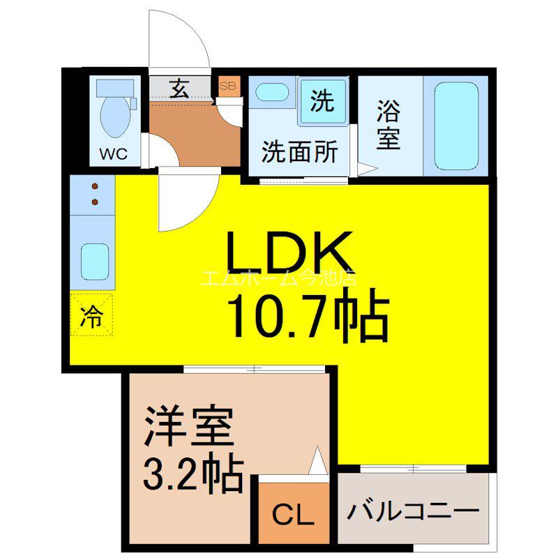 JACK KOSHINV(1LDK/3階)の間取り写真