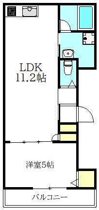 セントレジデンス中道(1LDK/2階)の間取り写真