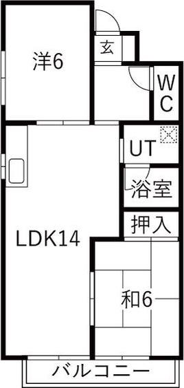 シャトーレ滝ノ水(2LDK/3階)の間取り写真