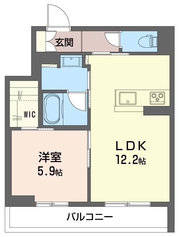 アルモニ北浦和(1LDK/3階)の間取り写真