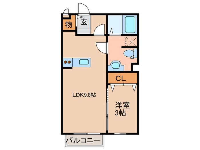 S・K HOUSEII(1LDK/2階)の間取り写真