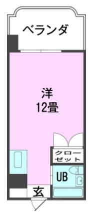 新都心マンション大興(ワンルーム/10階)の間取り写真