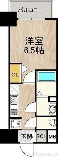 ARTIZA新大阪D.C(1K/5階)の間取り写真