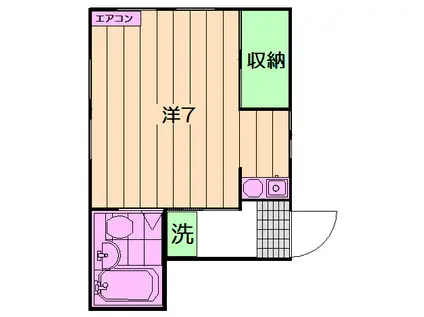 メゾンヤコウ(1K/2階)の間取り写真