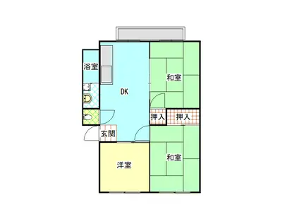 サンビレッジ廿日市C(3DK/2階)の間取り写真