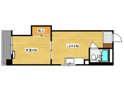 大松己斐ビル(1LDK/6階)の間取り写真