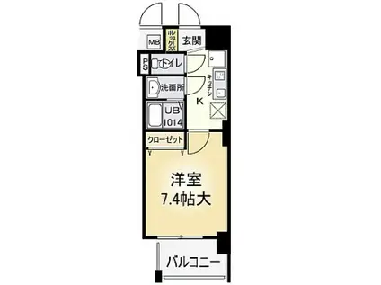 フロイデ(1K/5階)の間取り写真