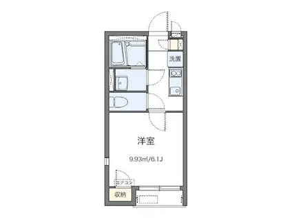 シャルマン(1K/2階)の間取り写真