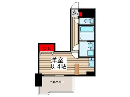 市川妙典レジデンス(ワンルーム/4階)の間取り写真