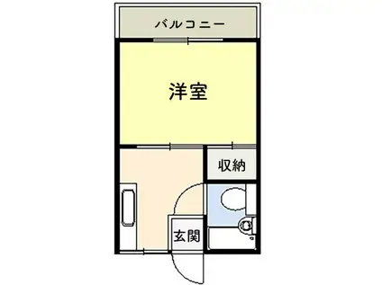 東ビル(1K/4階)の間取り写真