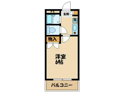 レオパレス麻生(1K/2階)の間取り写真