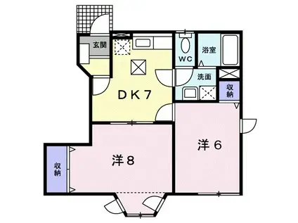 リビエラOSADA(2DK/1階)の間取り写真