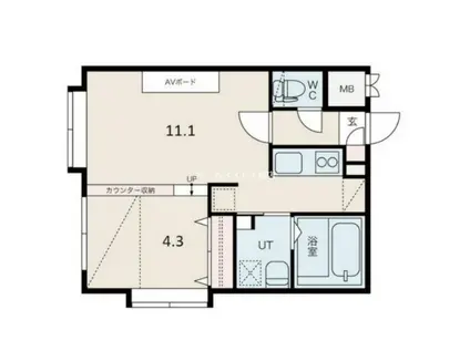 ルナレガーロ(1LDK/1階)の間取り写真