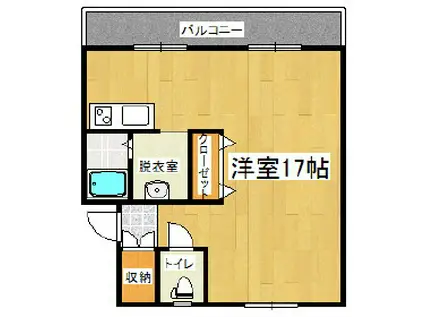 スワンヒルズ・山手(ワンルーム/1階)の間取り写真