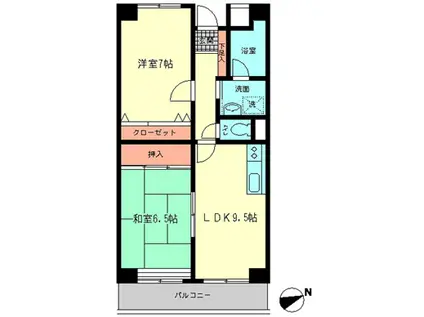 メゾン・ヴァンヴェール(2LDK/3階)の間取り写真