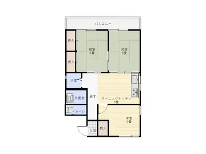 コンフォート春日(3DK/1階)の間取り写真