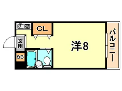 ルーブル西灘(ワンルーム/3階)の間取り写真