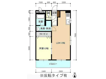 グランディールM・T(1LDK/1階)の間取り写真
