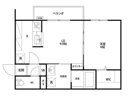 CASA IN COLLINA(1LDK/2階)の間取り写真