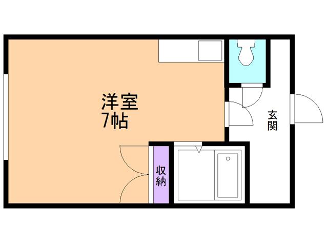 パークビレッジ(ワンルーム/1階)の間取り写真