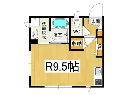 ウィル・クラヴィエ(ワンルーム/1階)の間取り写真