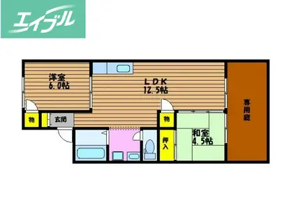 ファミール武田(2LDK/2階)の間取り写真
