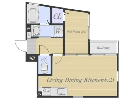 JR鹿児島本線 鹿児島駅 徒歩2分 5階建 新築(1LDK/5階)の間取り写真