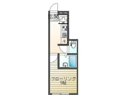 PLUMAS金山町 プルマスカナヤマチョウ(1K/1階)の間取り写真