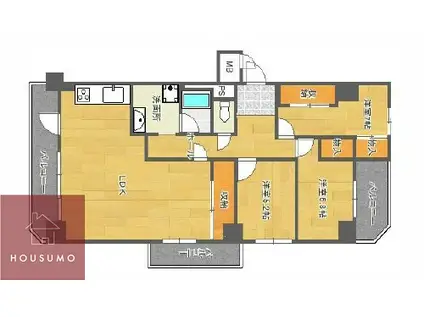 エクセレンス千里山(3LDK/7階)の間取り写真