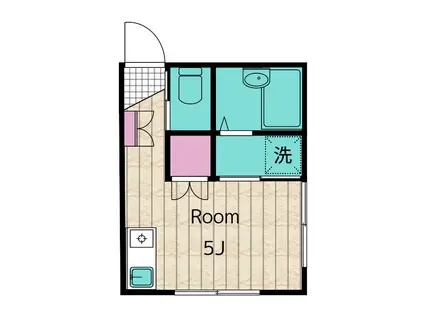 グリーンピア井土ヶ谷(ワンルーム/1階)の間取り写真