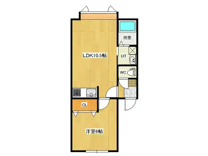 アラモードII(1LDK/2階)の間取り写真