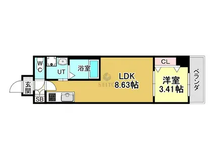アーバンパーク新大阪(1LDK/5階)の間取り写真